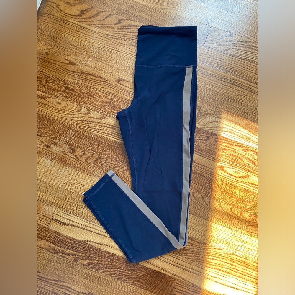 Athleta Elation color block navy/pyrite S/T small tall